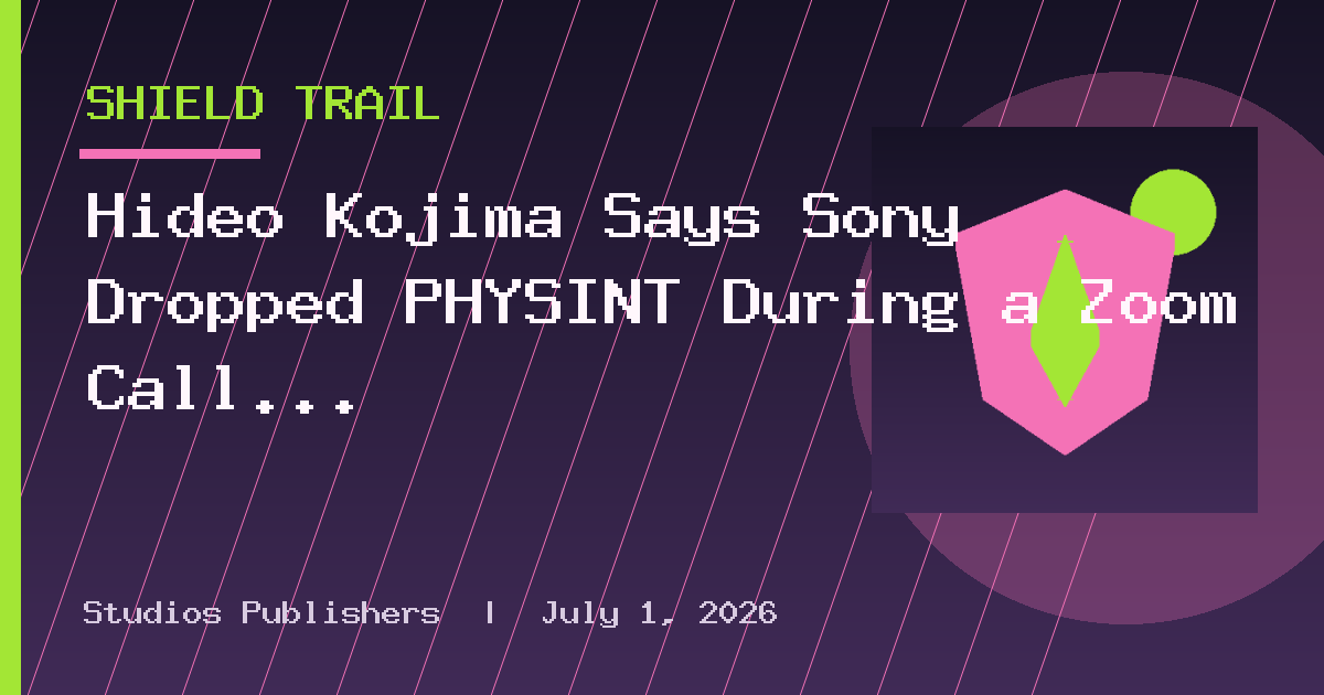 Hideo Kojima Says Sony Dropped PHYSINT During a Zoom Call and Gave No Reason