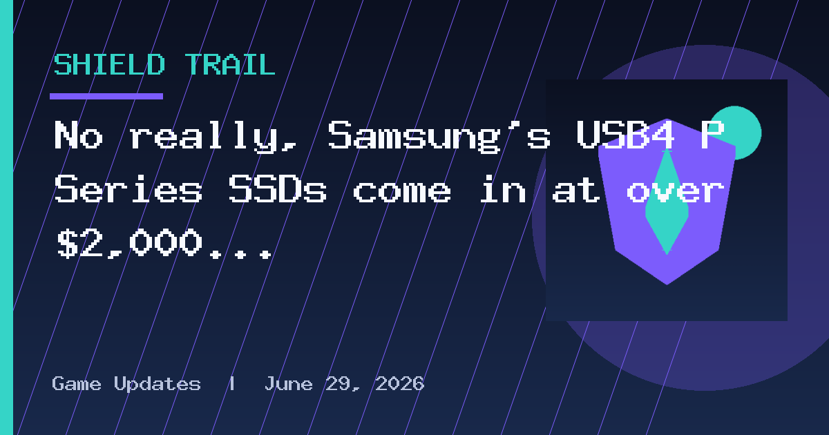 No really, Samsung's USB4 P Series SSDs come in at over $2,000