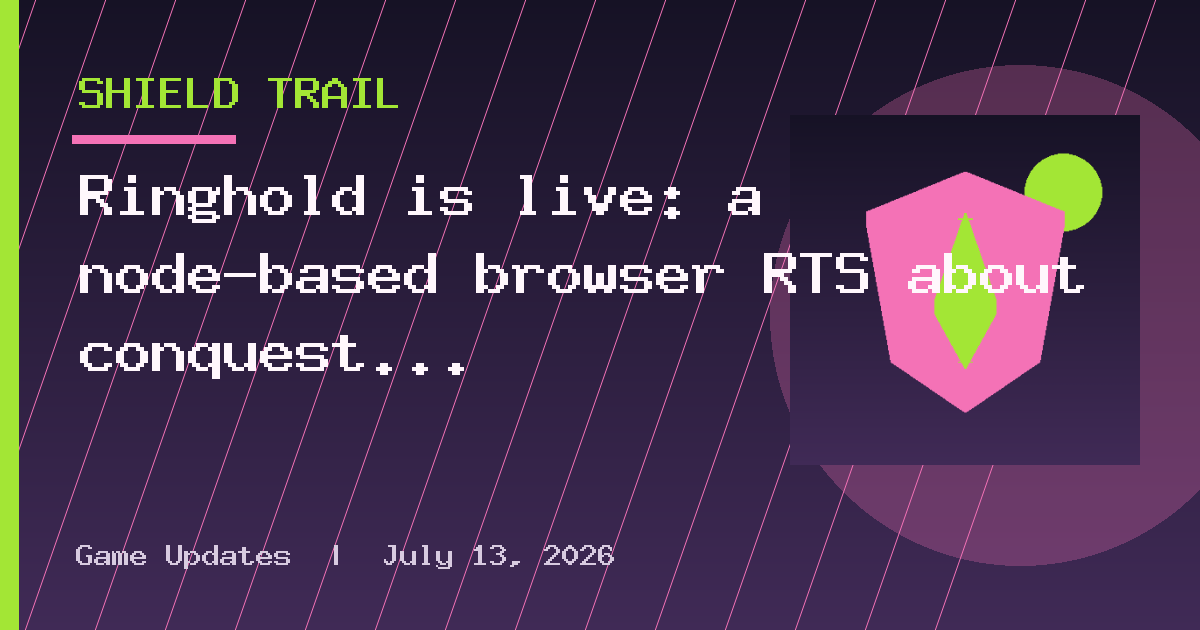 Ringhold is live: a node-based browser RTS about conquest and defense