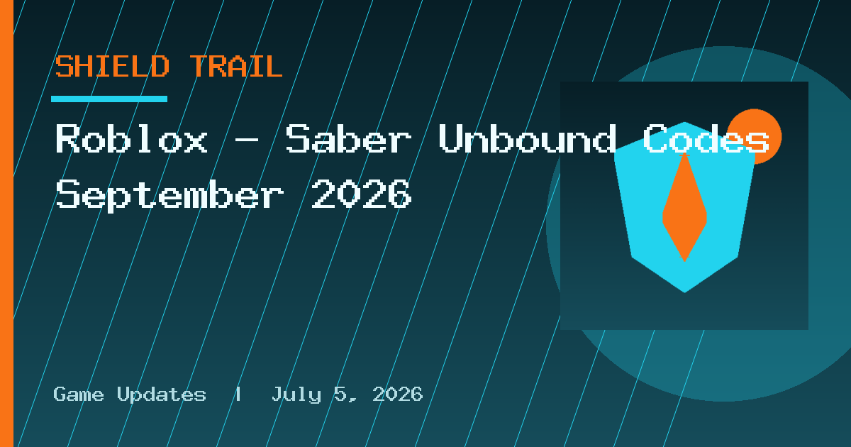 Roblox – Saber Unbound Codes September 2026