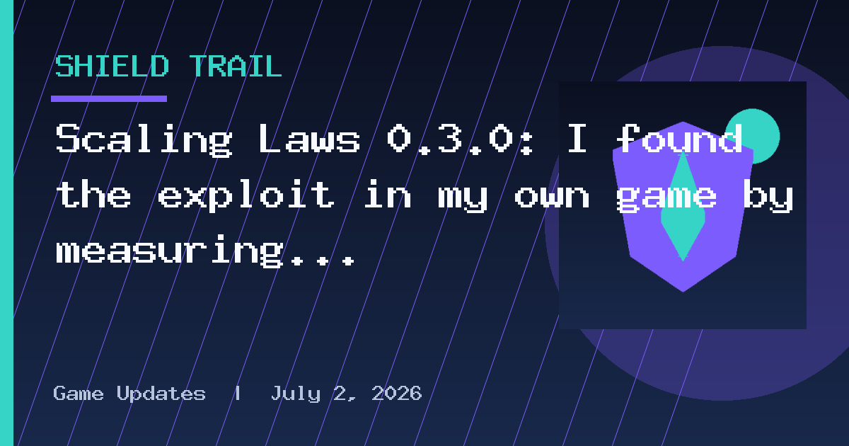 Scaling Laws 0.3.0: I found the exploit in my own game by measuring it