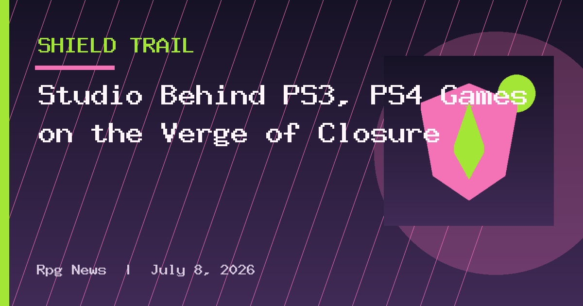 Studio Behind PS3, PS4 Games on the Verge of Closure